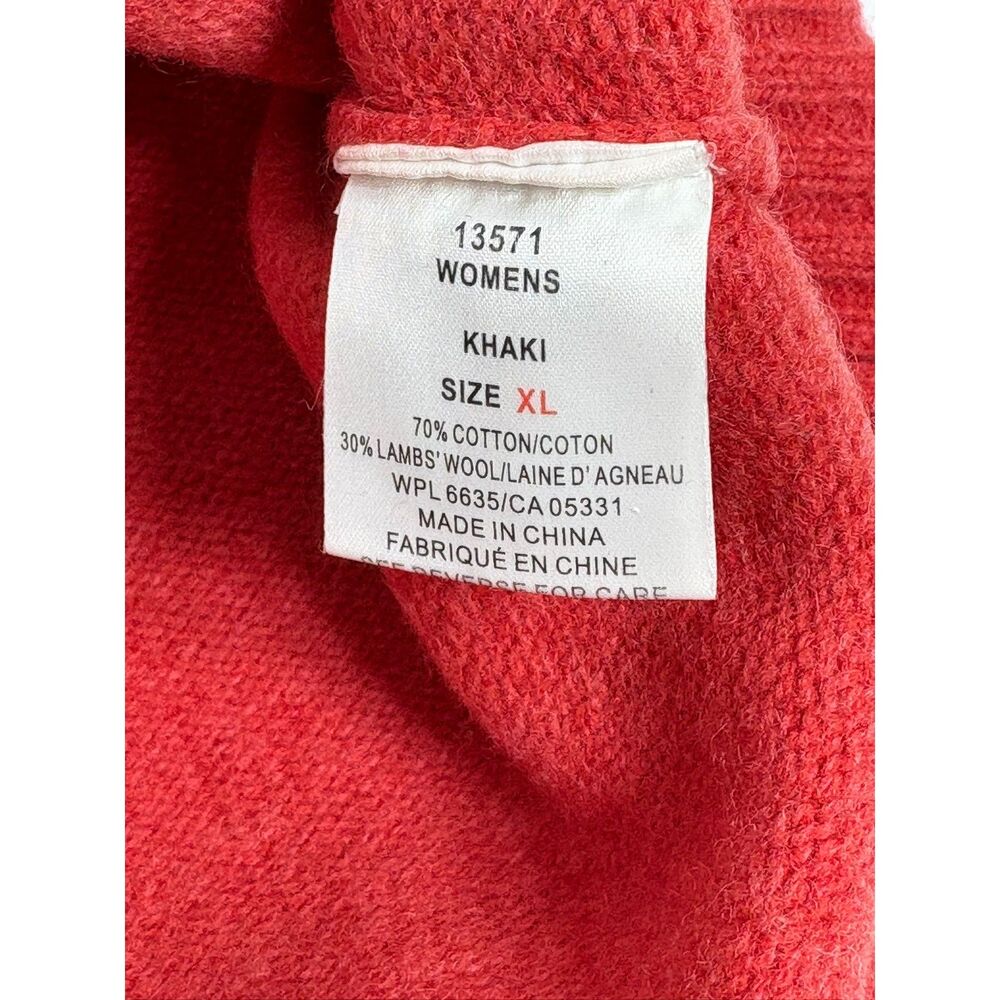 Woolrich Sweater Womens X-Large Vintage Pullover Nordic Winter Coral Lambs Wool - Picture 6 of 14
